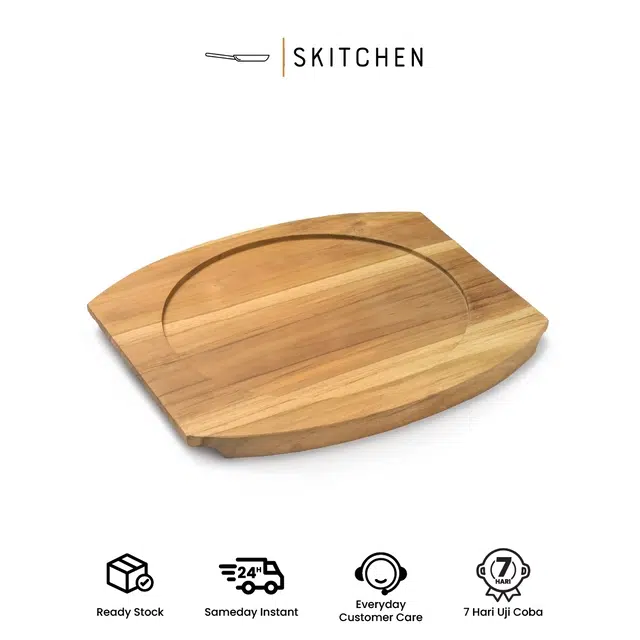 Teak Wood Underliner (diameter 24 cm) / Tatakan Jati Premium