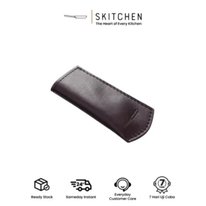 SKITCHEN Leather Handle Brown pelindung gagang cast iron cokelat