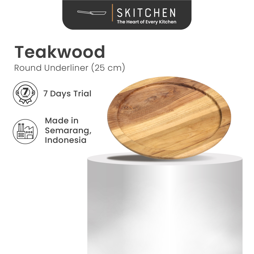 Teak Wood Round Underliner (21 cm)
