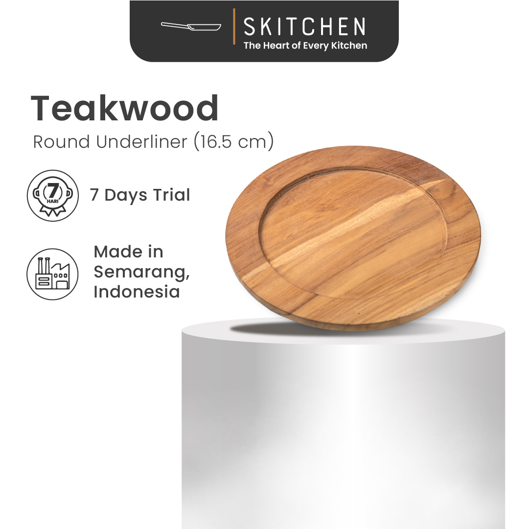 Teak Wood Round Underliner (16,5 cm)