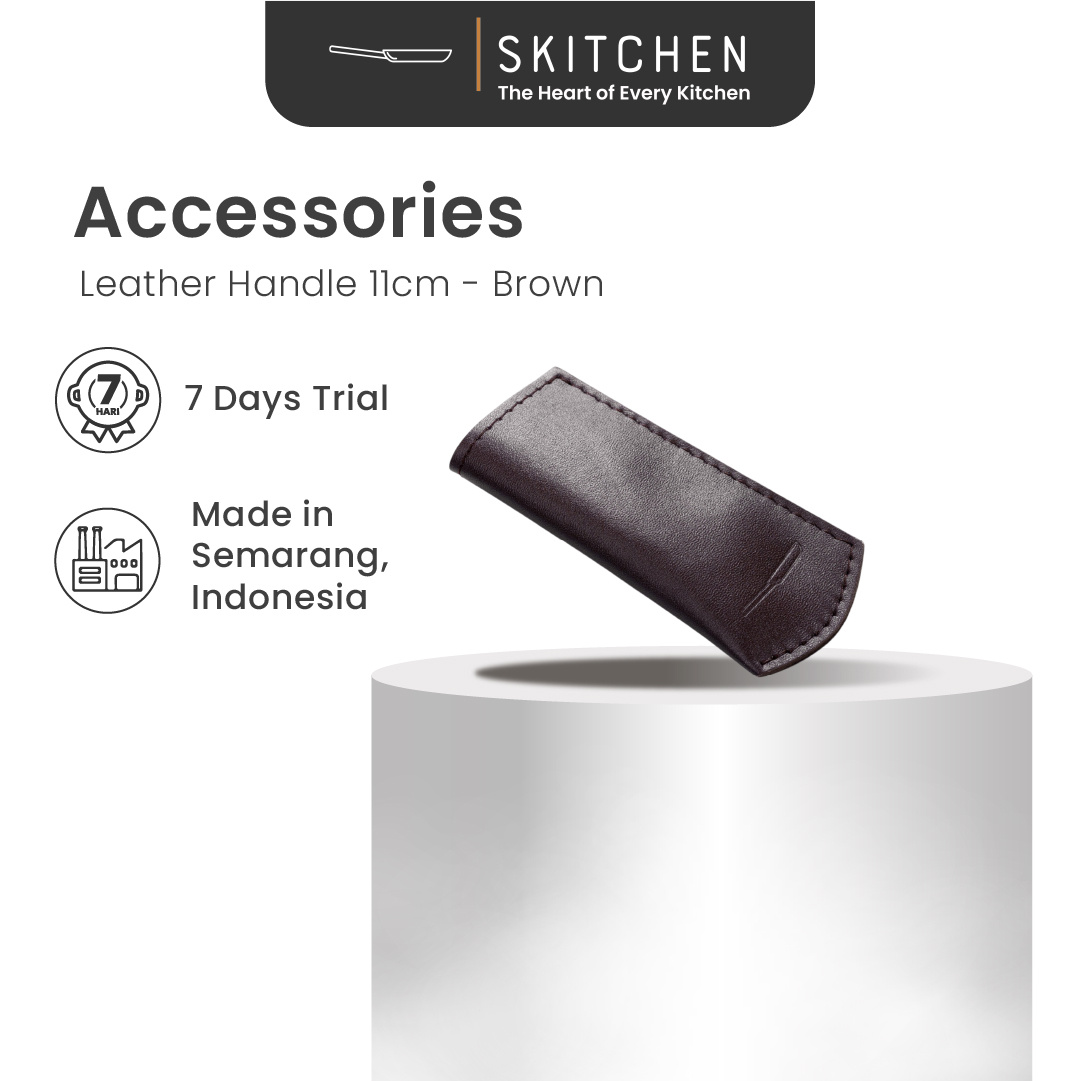 Leather Handle 11 cm - Brown