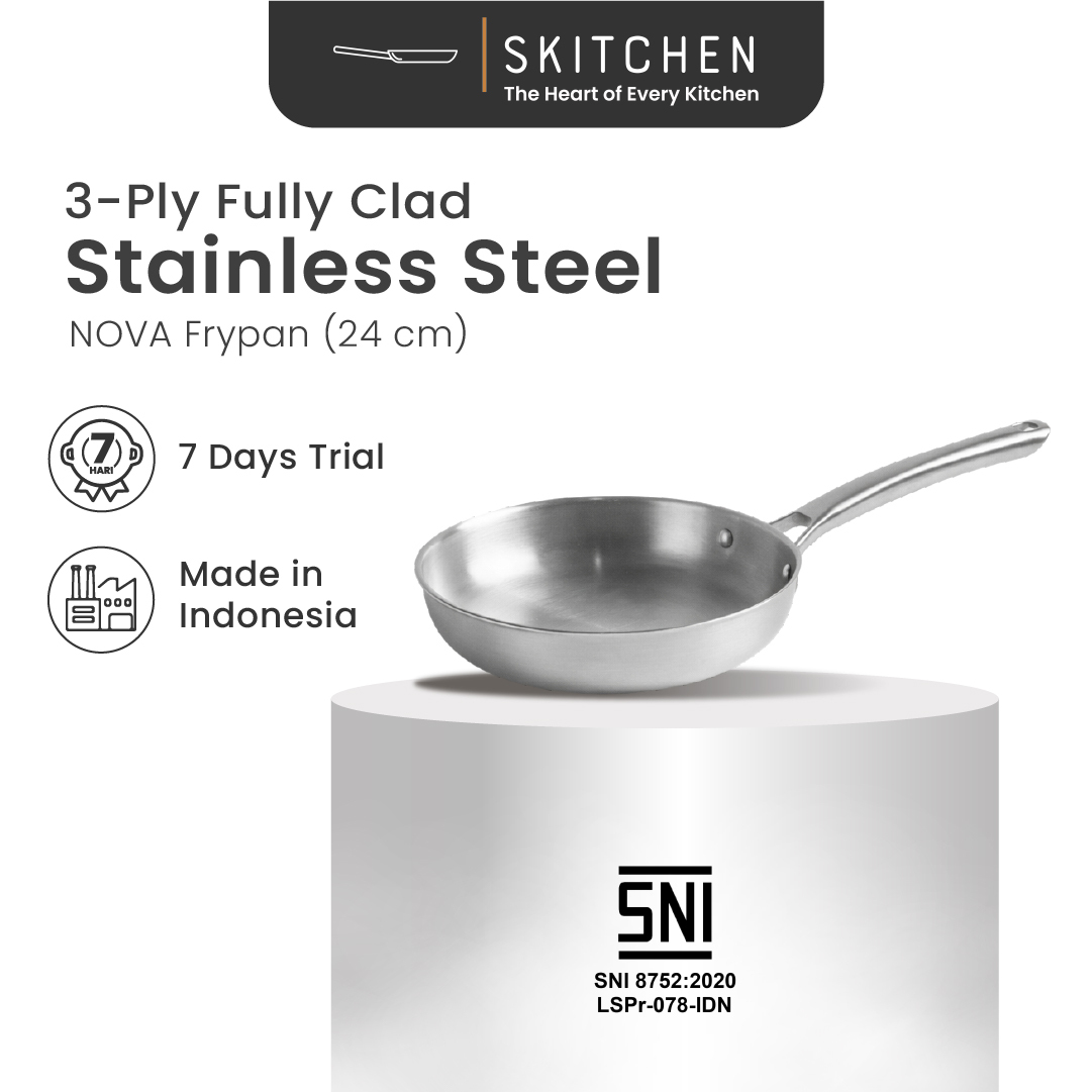 Nova Stainless Steel Frypan (24 cm)
